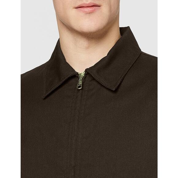 NWT Dickies Men's Lined Eisenhower Jacket Dark Brown Durable Workwear , Size M - Picture 2 of 5